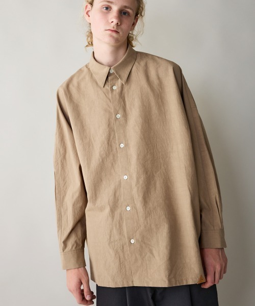 rehacer（レアセル）の「rehacer : Super Wide Dolman Sleeve Shirt / スーパーワイド ドルマンスリーブ シャツ（シャツ/ブラウス・メンズ・ベージュ/ホワイト/オリーブ・MEDIUM/LARGE/X-LARGE）」の16枚目の写真