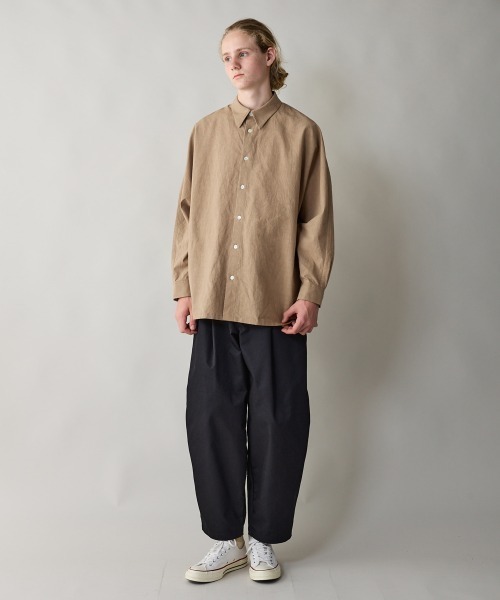 rehacer（レアセル）の「rehacer : Super Wide Dolman Sleeve Shirt / スーパーワイド ドルマンスリーブ シャツ（シャツ/ブラウス・メンズ・ベージュ/ホワイト/オリーブ・MEDIUM/LARGE/X-LARGE）」の14枚目の写真