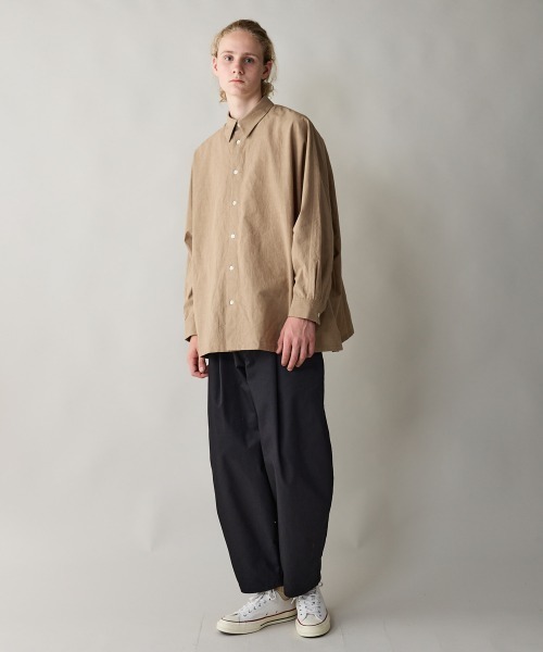 rehacer（レアセル）の「rehacer : Super Wide Dolman Sleeve Shirt / スーパーワイド ドルマンスリーブ シャツ（シャツ/ブラウス・メンズ・ベージュ/ホワイト/オリーブ・MEDIUM/LARGE/X-LARGE）」の13枚目の写真