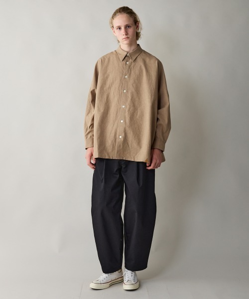 rehacer（レアセル）の「rehacer : Super Wide Dolman Sleeve Shirt / スーパーワイド ドルマンスリーブ シャツ（シャツ/ブラウス・メンズ・ベージュ/ホワイト/オリーブ・MEDIUM/LARGE/X-LARGE）」の12枚目の写真