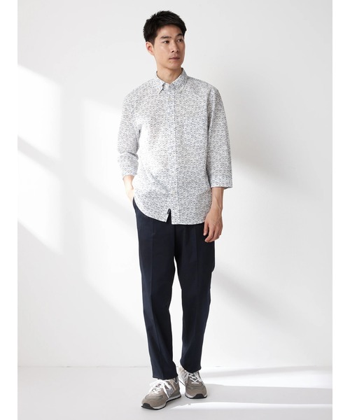 McGREGOR（マックレガー）の「ベア柄リップルシャツ（七分袖）（シャツ/ブラウス・メンズ・ネイビー/アイボリー・L/XL/M）」の4枚目の写真