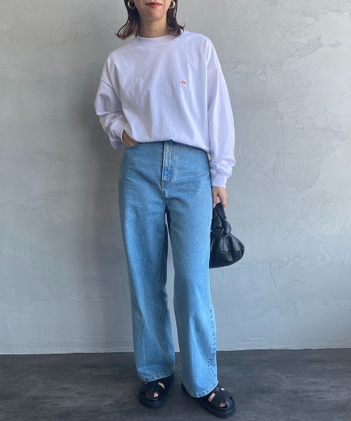 DANTON（ダントン）の「[DANTON/ダントン] ワンポイントロゴ スウェットライクロンT（Tシャツ/カットソー・レディース・ブラック/ホワイト/ホワイト系その他/ダークブラウン・S/M/L）」の18枚目の写真
