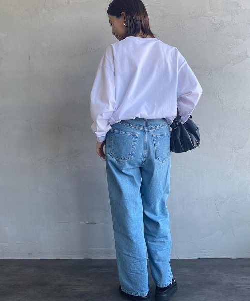 DANTON（ダントン）の「[DANTON/ダントン] ワンポイントロゴ スウェットライクロンT（Tシャツ/カットソー・レディース・ブラック/ホワイト/ホワイト系その他/ダークブラウン・S/M/L）」の19枚目の写真