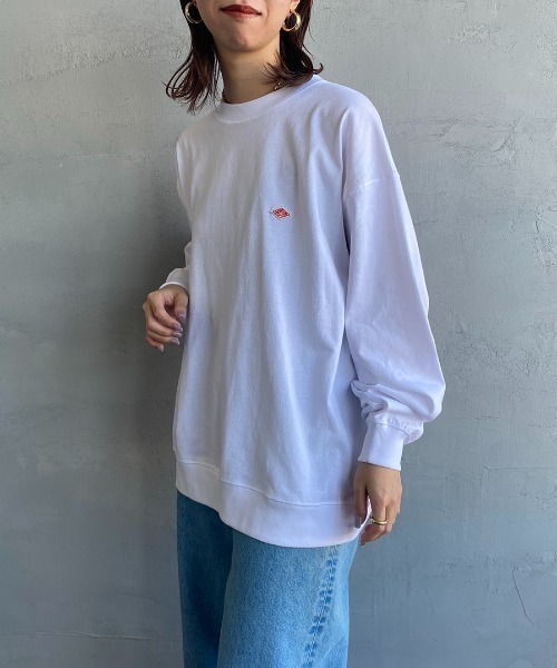 DANTON（ダントン）の「[DANTON/ダントン] ワンポイントロゴ スウェットライクロンT（Tシャツ/カットソー・レディース・ブラック/ホワイト/ホワイト系その他/ダークブラウン・S/M/L）」の20枚目の写真