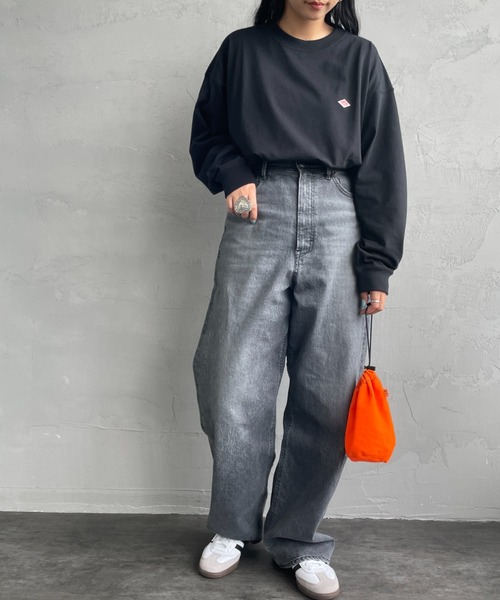DANTON（ダントン）の「[DANTON/ダントン] ワンポイントロゴ スウェットライクロンT（Tシャツ/カットソー・レディース・ブラック/ホワイト/ホワイト系その他/ダークブラウン・S/M/L）」の8枚目の写真