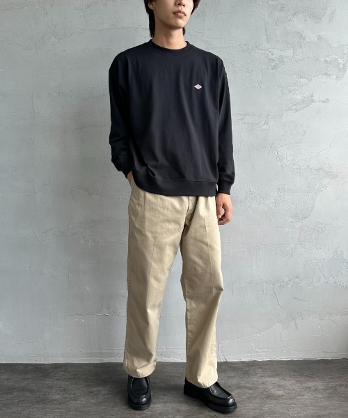 DANTON（ダントン）の「[DANTON/ダントン] ワンポイントロゴ スウェットライクロンT（Tシャツ/カットソー・レディース・ブラック/ホワイト/ホワイト系その他/ダークブラウン・S/M/L）」の9枚目の写真