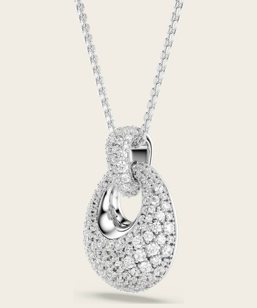 SWAROVSKI(スワロフスキー)の「【公式】【スワロフスキー】Sublima ペンダント, ホワイト, ロジウム・プレーティング(ネックレス・レディース・ホワイト・ONESIZE)」の4枚目の写真