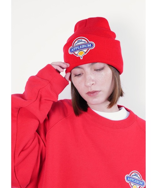 APPLEBUM(アップルバム)の「Wappen Knit Cap(ニットキャップ/ビーニー・メンズ・ブラック/ブルー/レッド/ホワイト・FREE)」の4枚目の写真