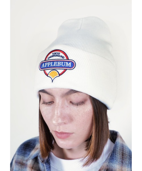 APPLEBUM(アップルバム)の「Wappen Knit Cap(ニットキャップ/ビーニー・メンズ・ブラック/ブルー/レッド/ホワイト・FREE)」の1枚目の写真