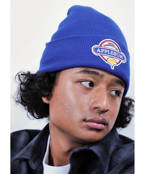 APPLEBUM(アップルバム)の「Wappen Knit Cap(ニットキャップ/ビーニー・メンズ・ブラック/ブルー/レッド/ホワイト・FREE)」の3枚目の写真