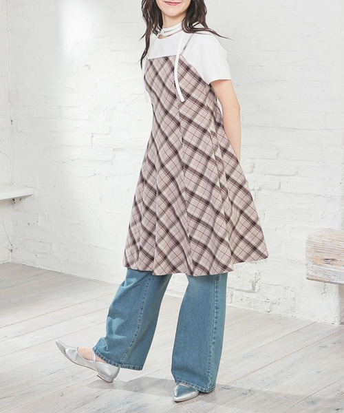 Honeys（ハニーズ）の「ミニキャミワンピース（ワンピース・レディース・ベージュ系その他/ブラウン系その他/ブラック系その他・SS/S/LL/L/3L/M）」の5枚目の写真