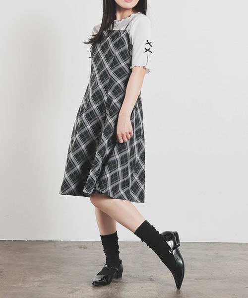 Honeys（ハニーズ）の「ミニキャミワンピース（ワンピース・レディース・ベージュ系その他/ブラウン系その他/ブラック系その他・SS/S/LL/L/3L/M）」の8枚目の写真