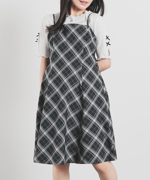 Honeys（ハニーズ）の「ミニキャミワンピース（ワンピース・レディース・ベージュ系その他/ブラウン系その他/ブラック系その他・SS/S/LL/L/3L/M）」の9枚目の写真