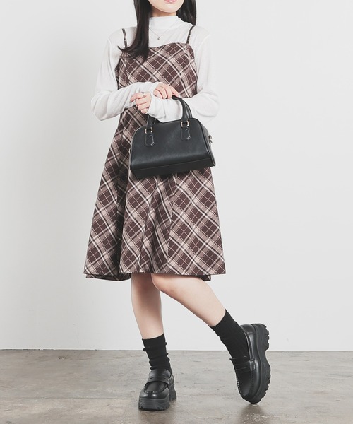 Honeys（ハニーズ）の「ミニキャミワンピース（ワンピース・レディース・ベージュ系その他/ブラウン系その他/ブラック系その他・SS/S/LL/L/3L/M）」の10枚目の写真