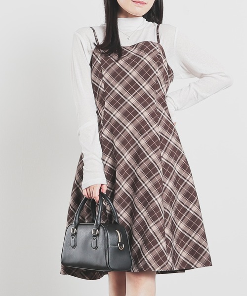 Honeys（ハニーズ）の「ミニキャミワンピース（ワンピース・レディース・ベージュ系その他/ブラウン系その他/ブラック系その他・SS/S/LL/L/3L/M）」の12枚目の写真