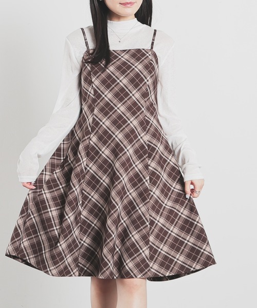 Honeys（ハニーズ）の「ミニキャミワンピース（ワンピース・レディース・ベージュ系その他/ブラウン系その他/ブラック系その他・SS/S/LL/L/3L/M）」の13枚目の写真