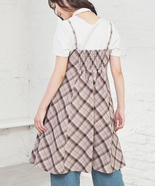 Honeys（ハニーズ）の「ミニキャミワンピース（ワンピース・レディース・ベージュ系その他/ブラウン系その他/ブラック系その他・SS/S/LL/L/3L/M）」の22枚目の写真