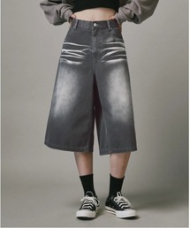 Vini | スプレードミンゴウォッシュデニムショートパンツ(デニムパンツ)