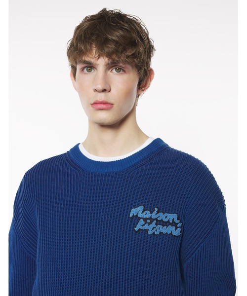 MAISON KITSUNE メゾンキツネ　ライトブルー メゾンキツネ ニットセーター フォックス OLYMPIA LE TAN ブルー