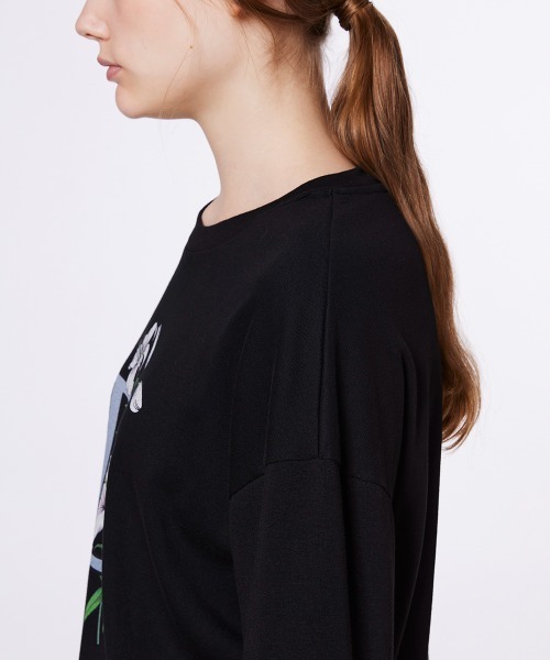 DOUBLE STANDARD CLOTHING（ダブルスタンダードクロージング）の「DロゴフライスTシャツ（Tシャツ/カットソー・レディース・ブラック/オフホワイト・FREE）」の7枚目の写真