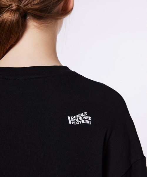 DOUBLE STANDARD CLOTHING（ダブルスタンダードクロージング）の「DロゴフライスTシャツ（Tシャツ/カットソー・レディース・ブラック/オフホワイト・FREE）」の9枚目の写真