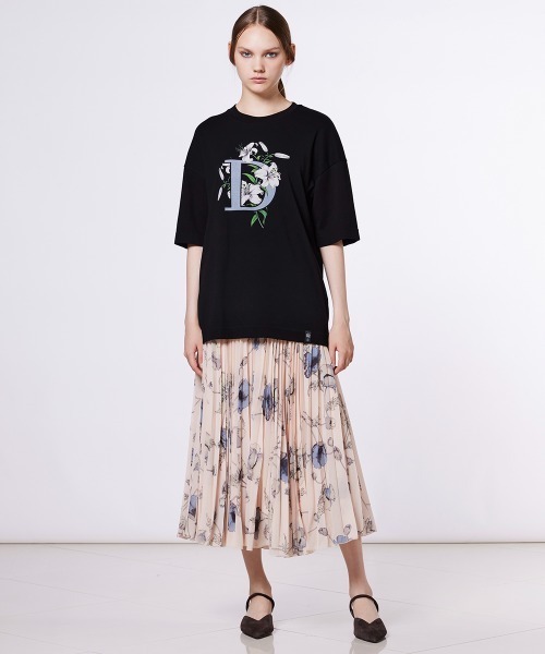 DOUBLE STANDARD CLOTHING（ダブルスタンダードクロージング）の「DロゴフライスTシャツ（Tシャツ/カットソー・レディース・ブラック/オフホワイト・FREE）」の15枚目の写真