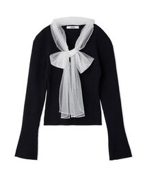 SNIDEL | ニュアンスリボンニットプルオーバー(ニット/セーター)