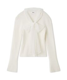 SNIDEL | ニュアンスリボンニットプルオーバー(ニット/セーター)