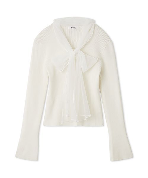 SNIDEL ニュアンスリボンニットプルオーバー ニュアンスリボンニットプルオーバー（ニット/セーター）｜SNIDEL