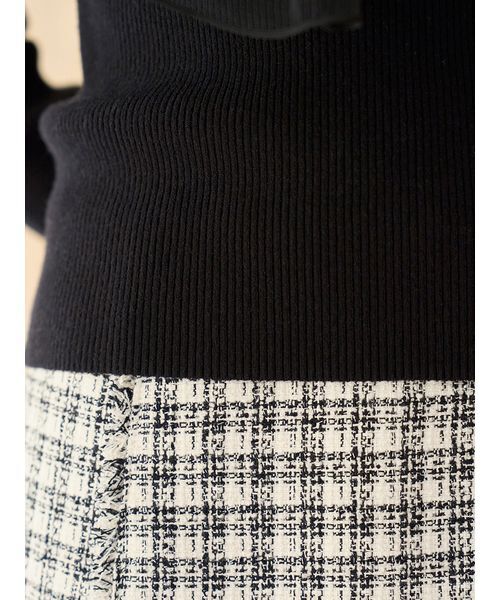 SNIDEL（スナイデル）の「ニュアンスリボンニットプルオーバー（ニット/セーター・レディース・ネイビー/ホワイト/ブラック・F）」の22枚目の写真