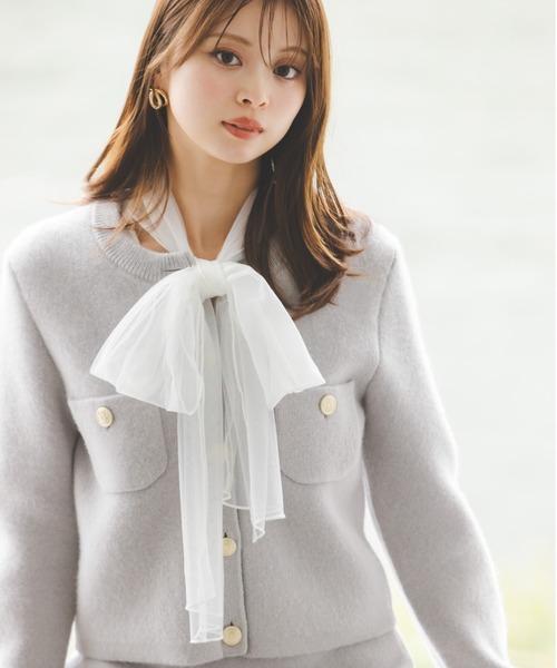 ニュアンスリボンニットプルオーバー（ニット/セーター）｜SNIDEL