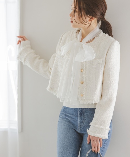 ニュアンスリボンニットプルオーバー（ニット/セーター）｜SNIDEL