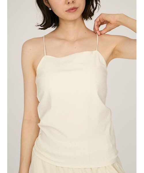 emmi(エミ)の「カップ付きインナーキャミソール(キャミソール・レディース・ホワイト/ブラック・F)」の11枚目の写真
