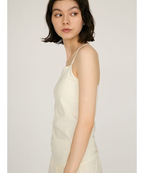 emmi(エミ)の「カップ付きインナーキャミソール(キャミソール・レディース・ホワイト/ブラック・F)」の8枚目の写真