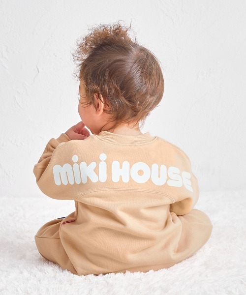 MIKI HOUSE（ミキハウス）の「【WEB限定】バックロゴカバーオール（ロンパース・キッズ・レッド/ベージュ/ネイビー・80ｃｍ/70cm）」の2枚目の写真