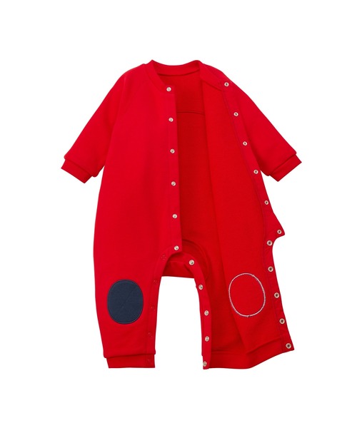 MIKI HOUSE（ミキハウス）の「【WEB限定】バックロゴカバーオール（ロンパース・キッズ・レッド/ベージュ/ネイビー・80ｃｍ/70cm）」の4枚目の写真