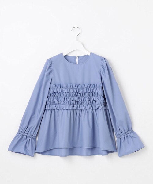 Feroux(フェルゥ)の「フリルギャザー ブラウス(シャツ/ブラウス・レディース・ブルー系/ホワイト系/レッド系・F)」の15枚目の写真