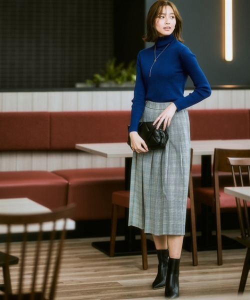 7days Life Styling(セブンデイズライフスタイリング)の「【UVカット】リブタートルネックニット(ニット/セーター・レディース・ベージュ/ブラック/杢グレー/ブルー・3L/LL/L/M/S)」の15枚目の写真