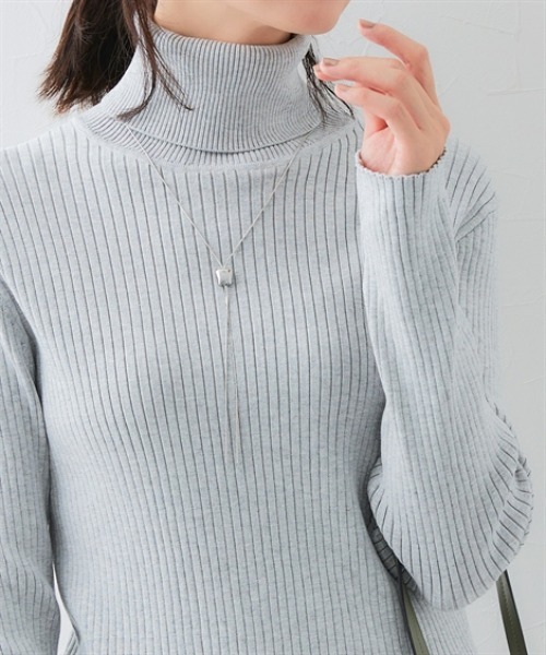 7days Life Styling(セブンデイズライフスタイリング)の「【UVカット】リブタートルネックニット(ニット/セーター・レディース・ベージュ/ブラック/杢グレー/ブルー・3L/LL/L/M/S)」の19枚目の写真