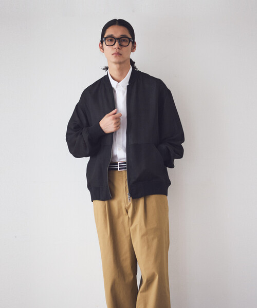 COMME CA ISM（コムサイズム）の「カラミメッシュ MA-1ブルゾン（ブルゾン・メンズ・ブラック・MEDIUM/LARGE）」の3枚目の写真