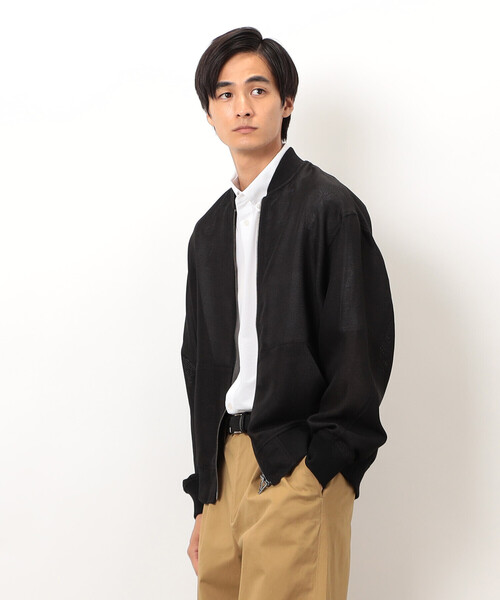 COMME CA ISM（コムサイズム）の「カラミメッシュ MA-1ブルゾン（ブルゾン・メンズ・ブラック・MEDIUM/LARGE）」の6枚目の写真