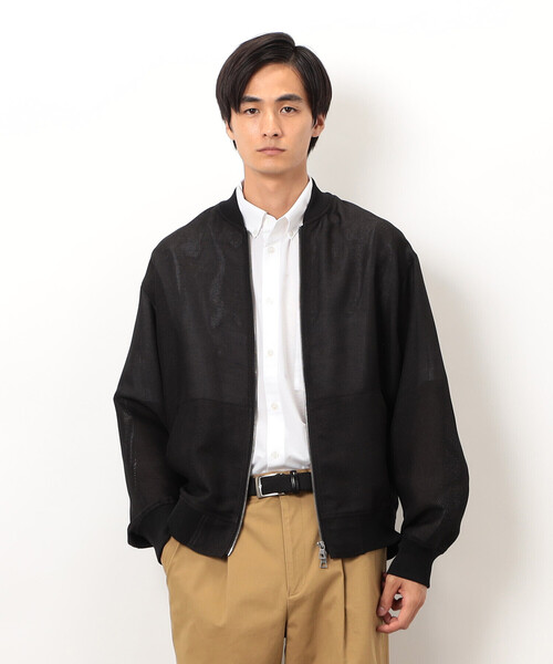 COMME CA ISM（コムサイズム）の「カラミメッシュ MA-1ブルゾン（ブルゾン・メンズ・ブラック・MEDIUM/LARGE）」の2枚目の写真
