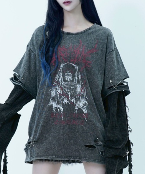 REFLEM/レフレム』レイヤード超ロングスリーブTee/長袖Tシャツ