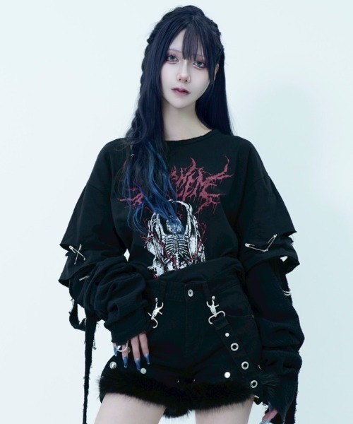 REFLEM/レフレム』レイヤード超ロングスリーブTee/長袖Tシャツ（T