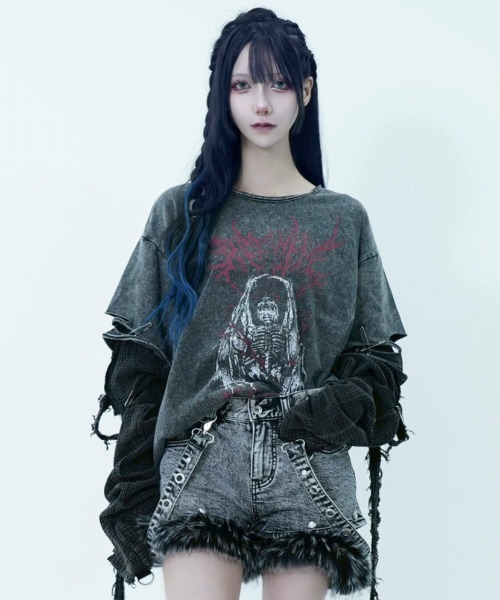 『REFLEM/レフレム』レイヤ―ドチェックTee ロングスリーブカットソー REFLEM（レフレム）の「『REFLEM/レフレム』レイヤ―ドチェックL