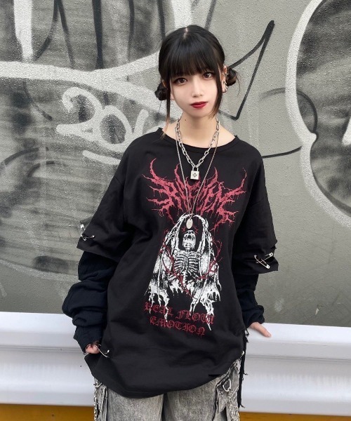 レフレム  ロンＴ REFLEM/レフレム』レイヤード超ロングスリーブTee/長袖Tシャツ アクロ