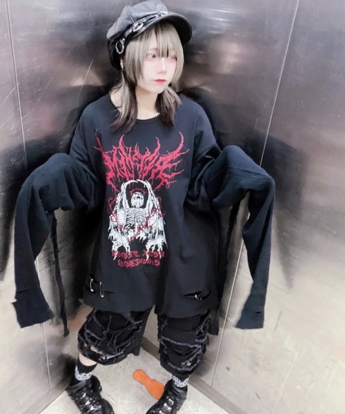 REFLEM/レフレム』レイヤード超ロングスリーブTee/長袖Tシャツ