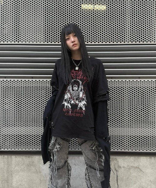 REFLEM/レフレム』レイヤード超ロングスリーブTee/長袖Tシャツ（T