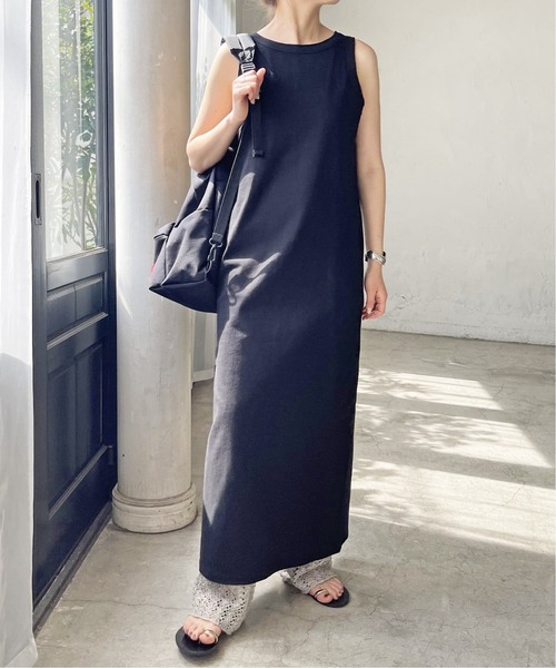 Spick & Span（スピックアンドスパン）の「《追加2》天竺アメスリロングワンピース（ワンピース・レディース・ブラック/ブラウン/ベージュ・36/38）」の13枚目の写真