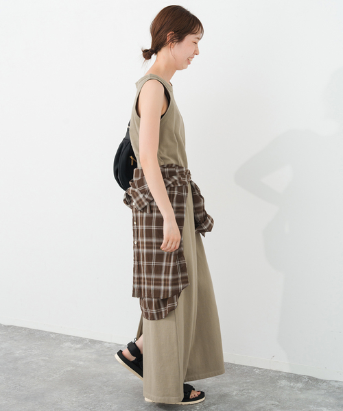 Spick & Span(スピックアンドスパン)の「《追加2》天竺アメスリロングワンピース(ワンピース・レディース・ブラック/ブラウン/ベージュ・36/38)」の6枚目の写真